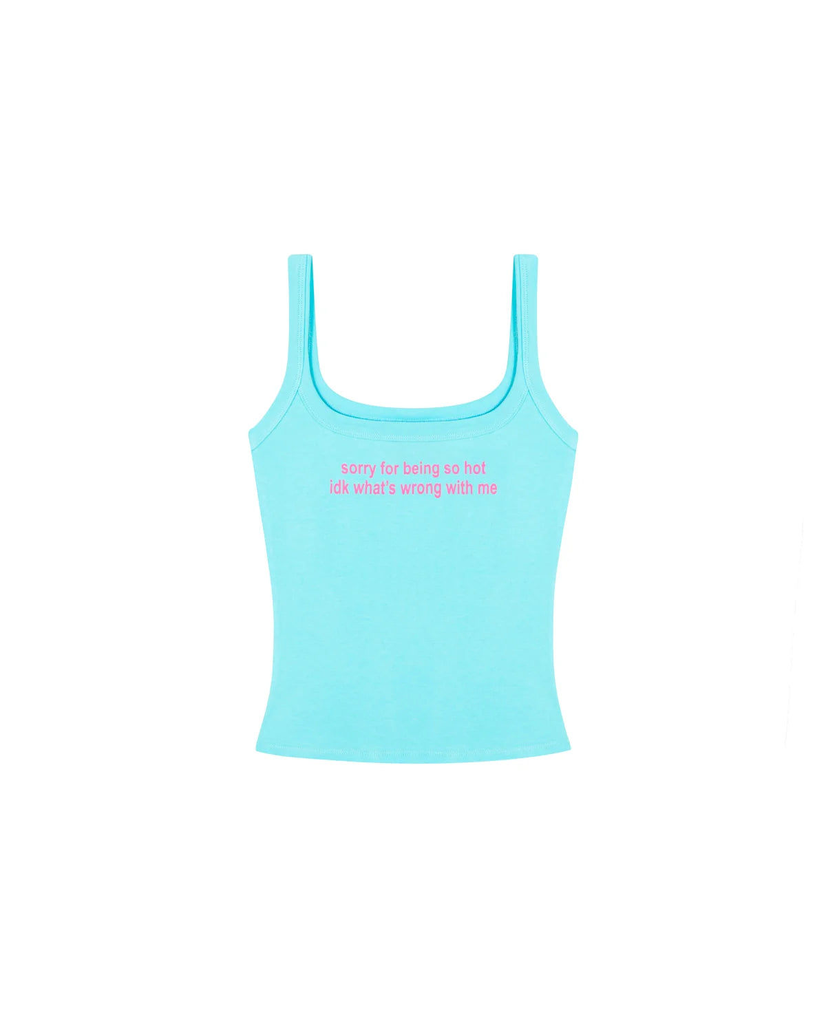 BABIE CLUB WEAR So Hot Aqua Blue Tank Top