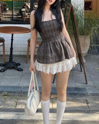[少量現貨✨] Baby Doll Plaid Sleeveless Top (2 colours)