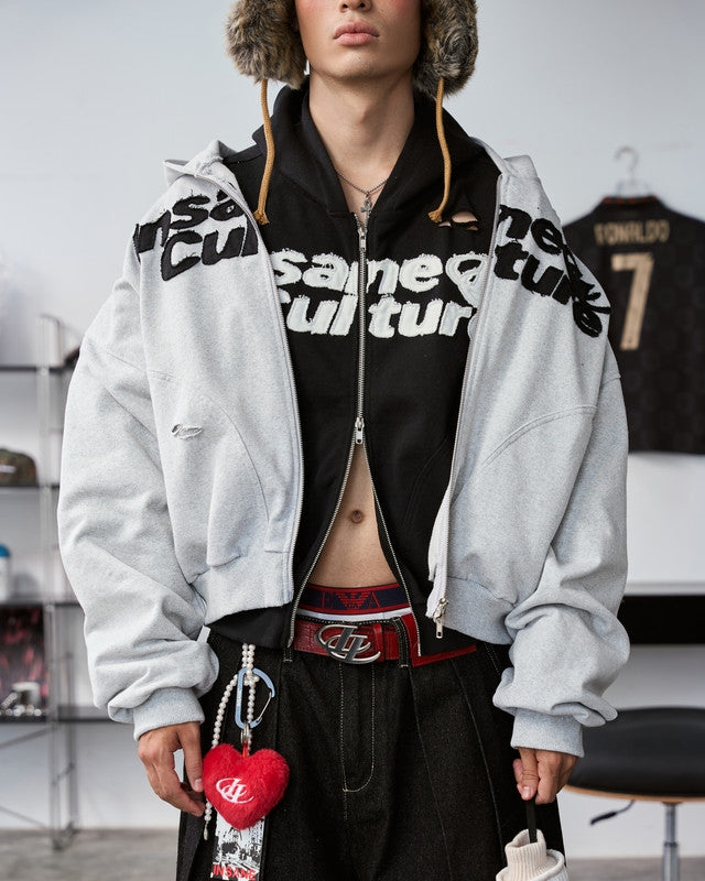 Insane® Static Noise Hoodie Zip