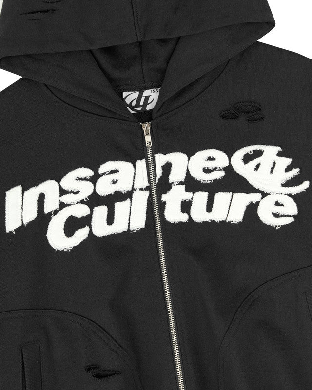 Insane® Static Noise Hoodie Zip