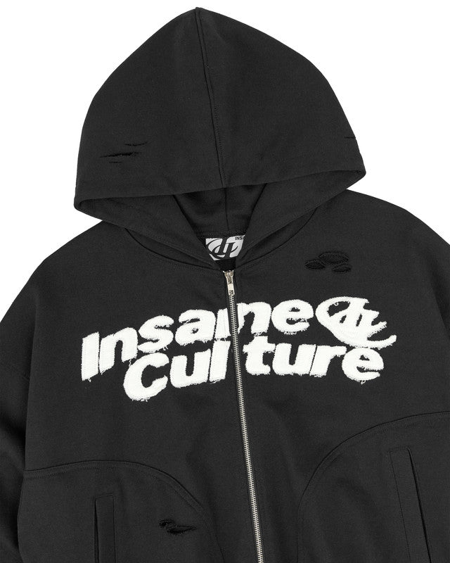 Insane® Static Noise Hoodie Zip
