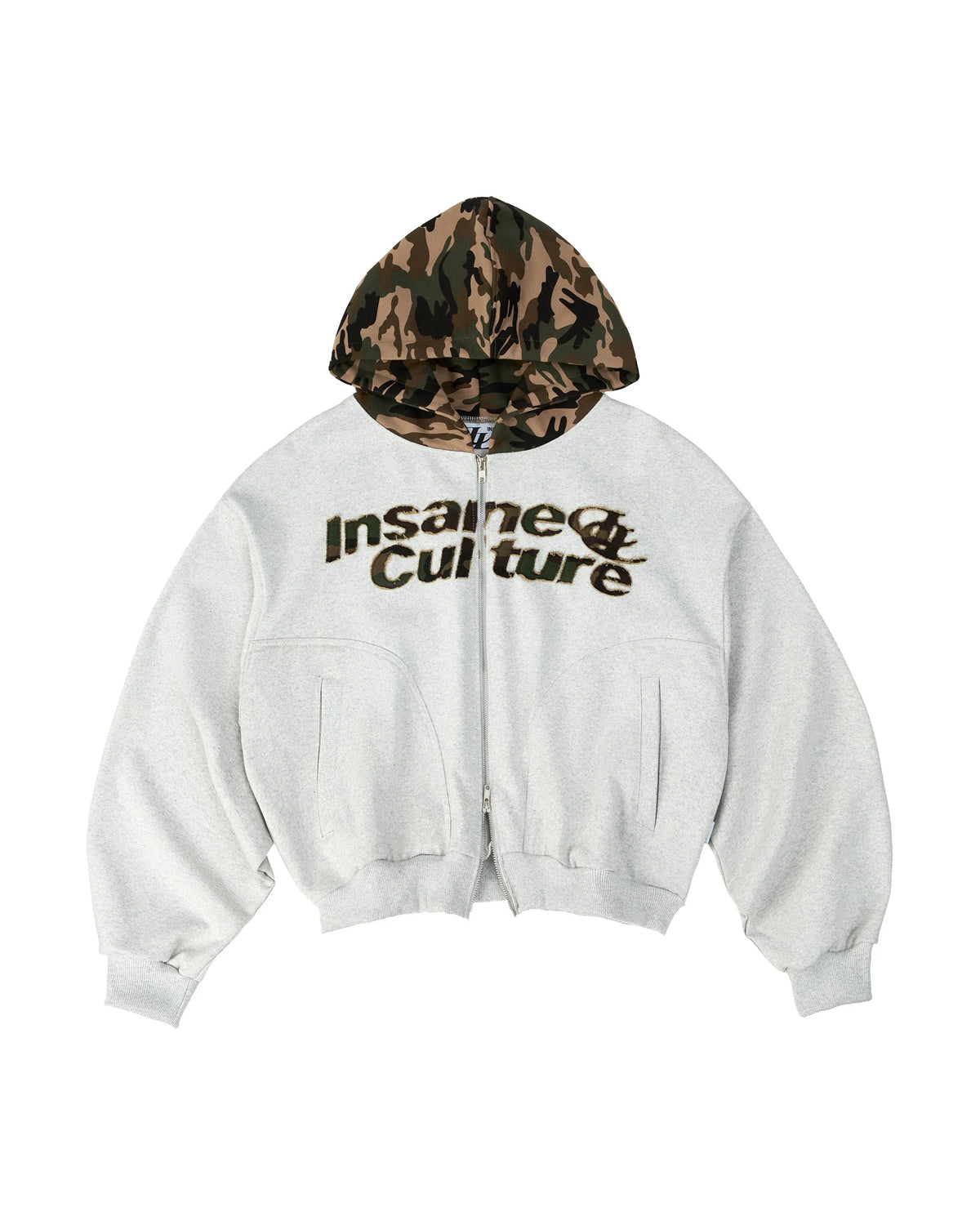INSANE Camo Patch Hoodie Zip