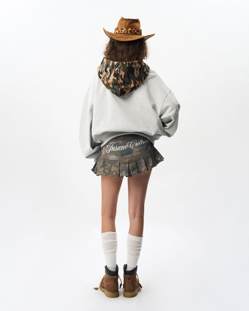 INSANE Camo Patch Hoodie Zip