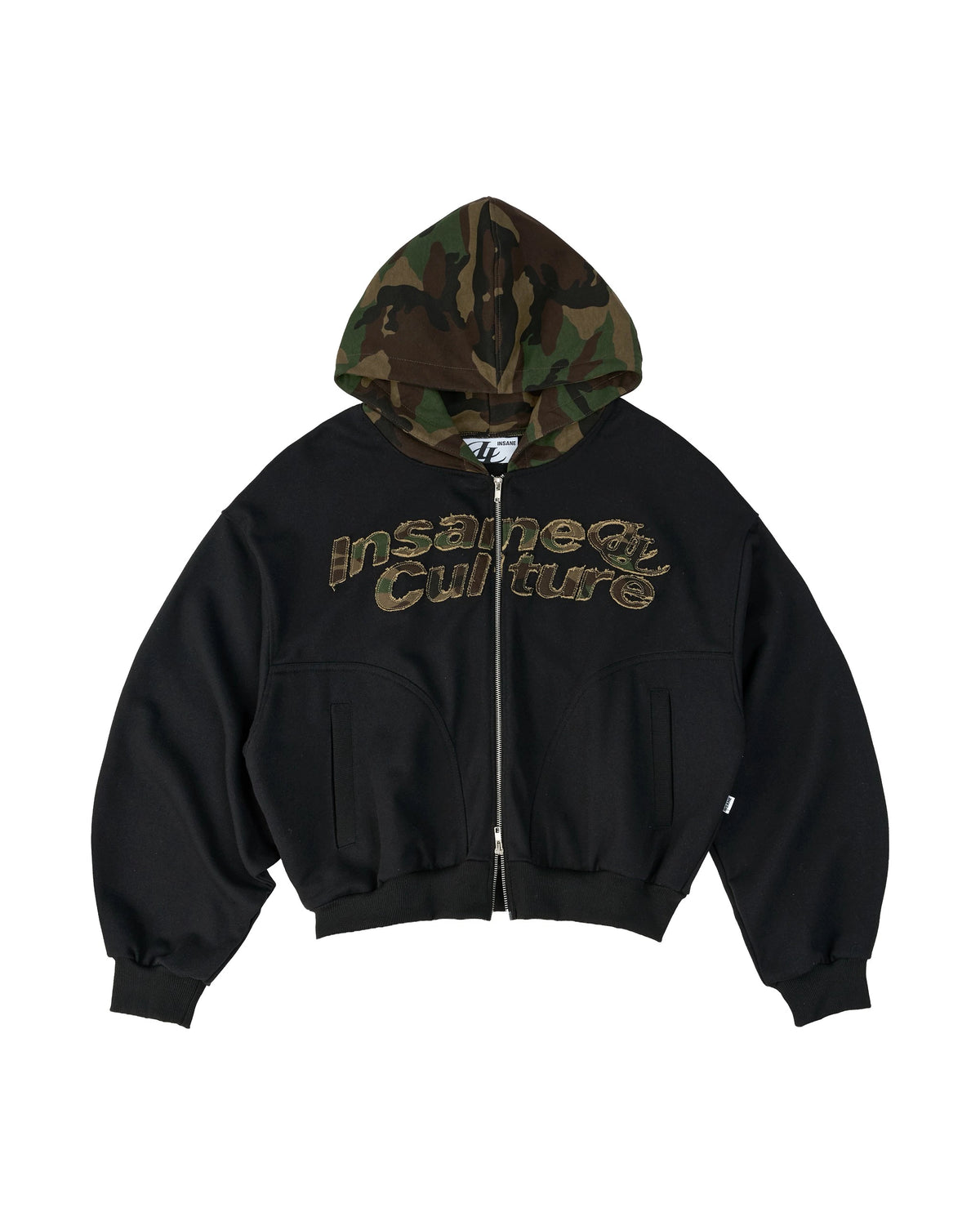 INSANE Camo Patch Hoodie Zip