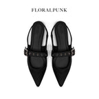 [ 緞面材質款 💫 ] FLORALPUNK Suede Mary Pointy