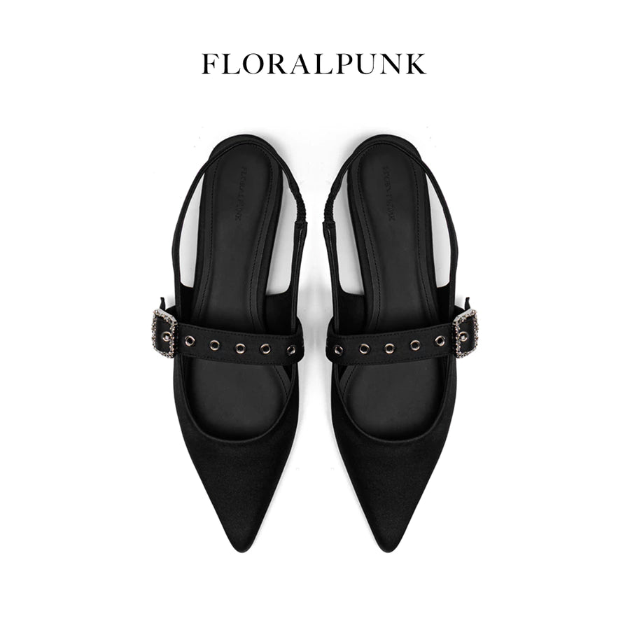 [ 緞面材質款 💫 ] FLORALPUNK Suede Mary Pointy