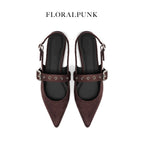 [ 麂皮材質款✨ ] FLORALPUNK Suede Mary Pointy (2 colours)