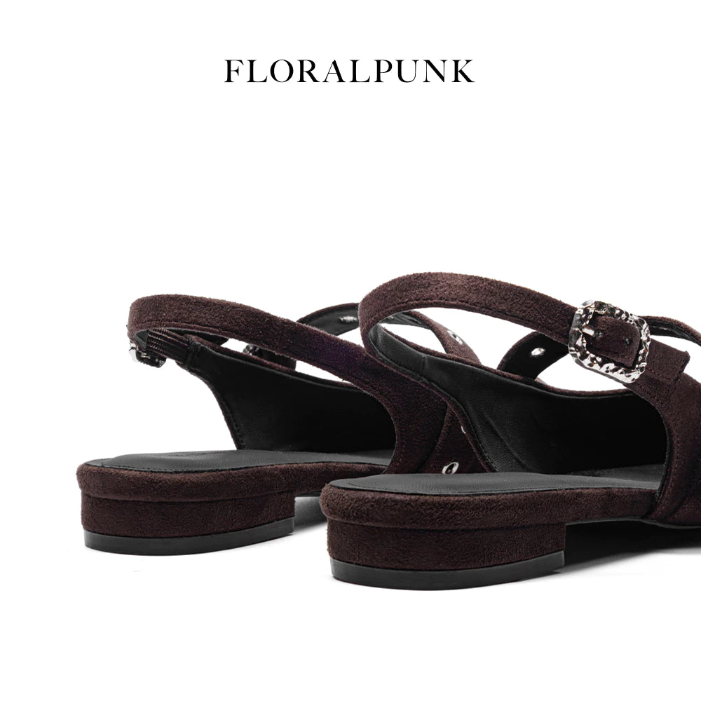 [ 麂皮材質款✨ ] FLORALPUNK Suede Mary Pointy (2 colours)