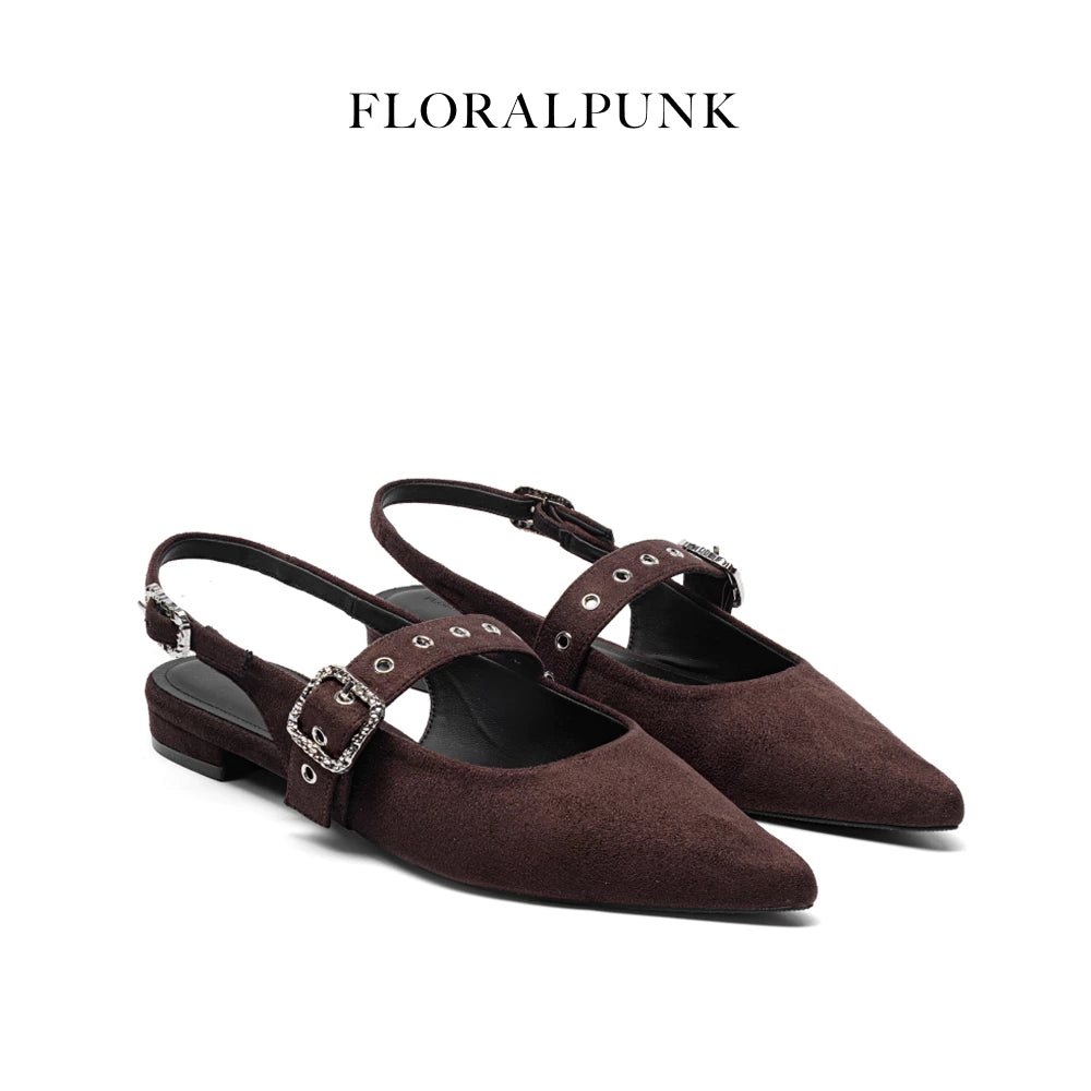 [ 麂皮材質款✨ ] FLORALPUNK Suede Mary Pointy (2 colours)