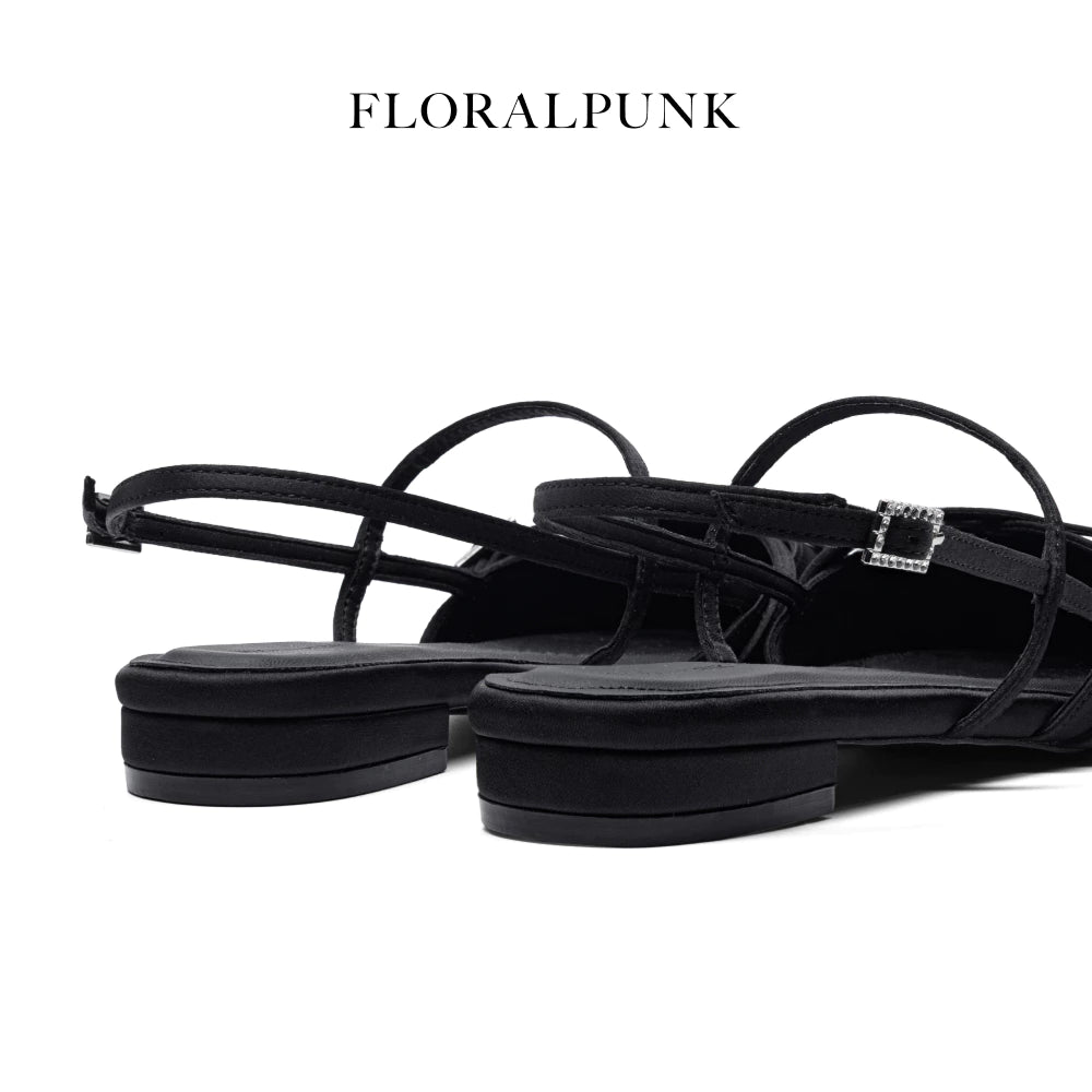 FLORALPUNK Crystal Clasp Flats