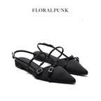 FLORALPUNK Crystal Clasp Flats
