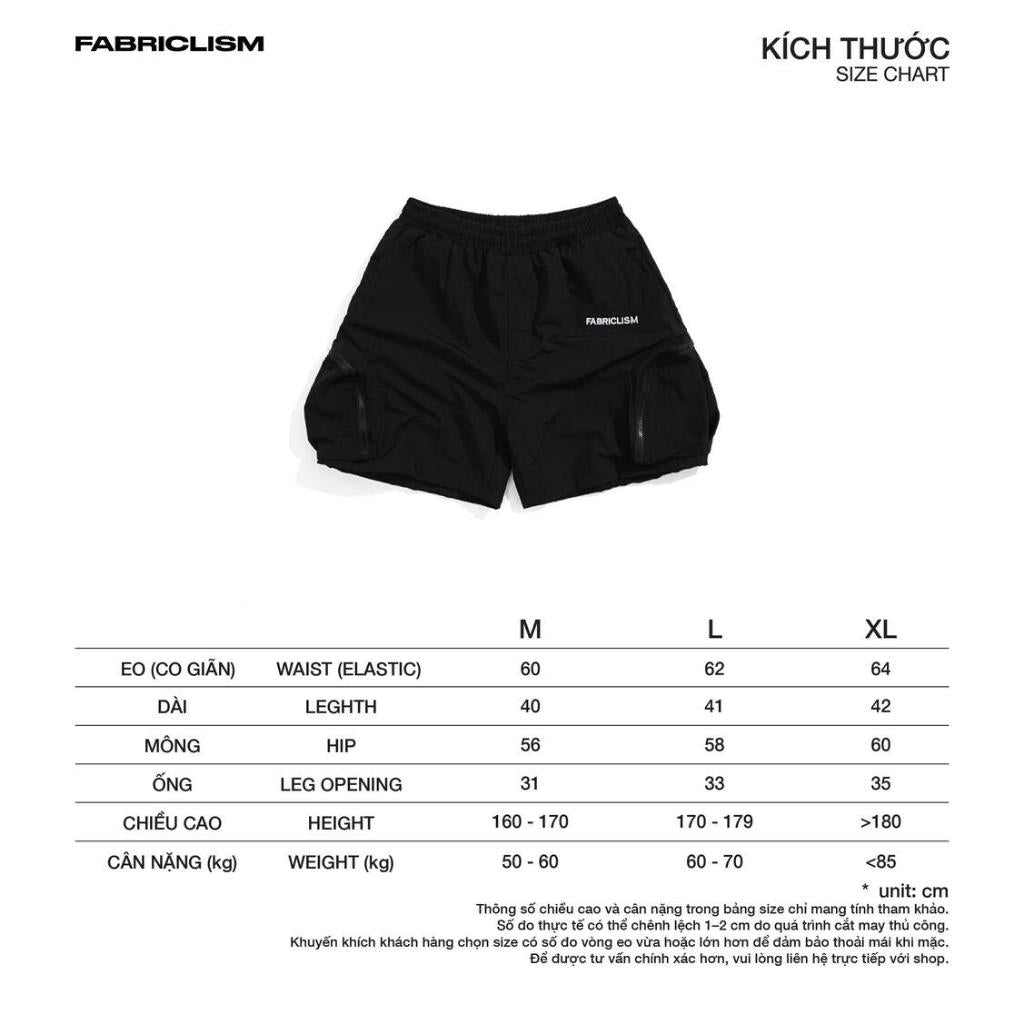 FABRICLISM Unisex Cargo Nylon Shorts